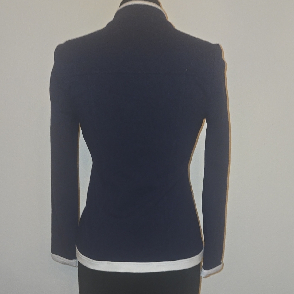BOSTON PROPER Navy and White Blazer - Picture 4 of 6
